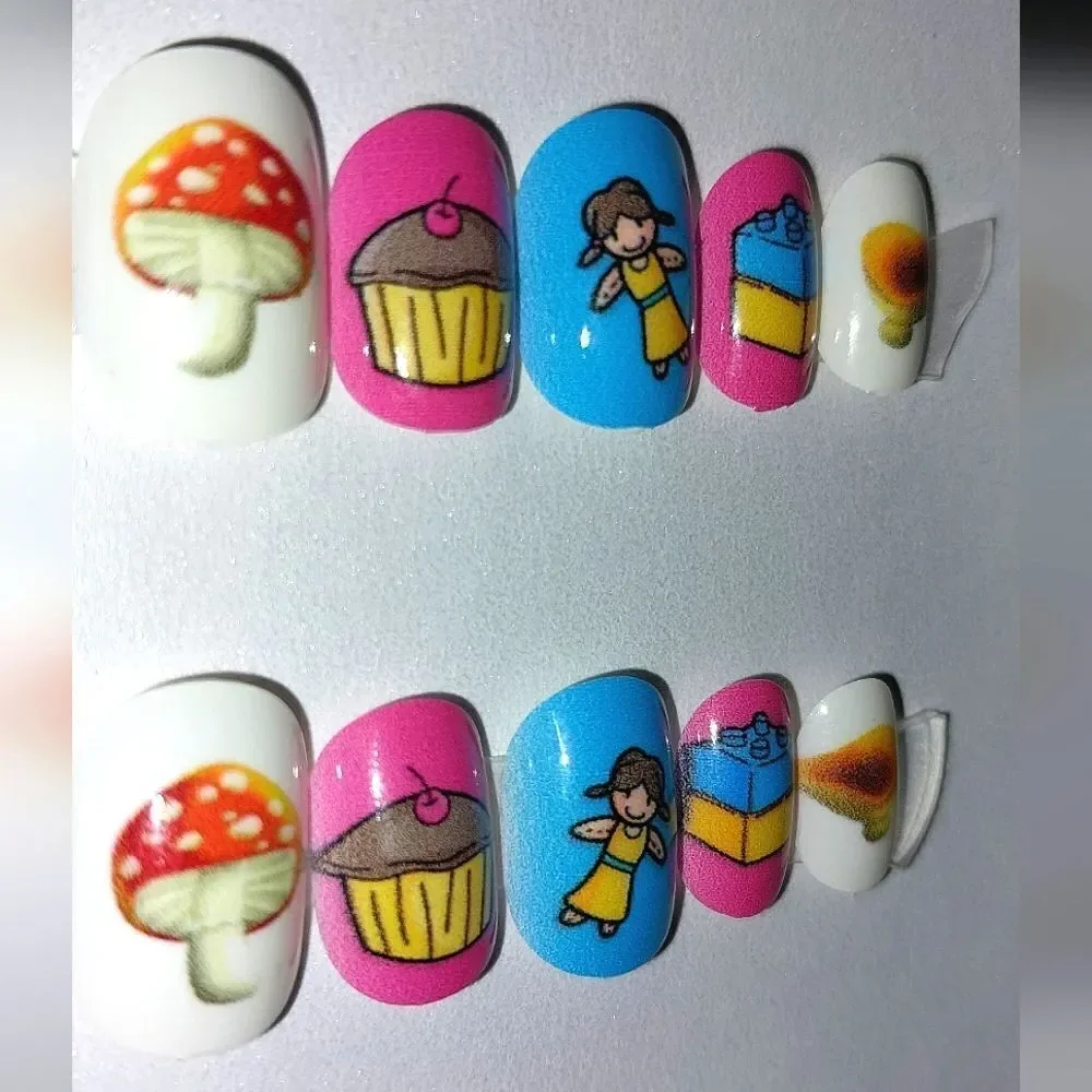 Kids custom It's a girls thing 10pc  press on nails for girls and teens